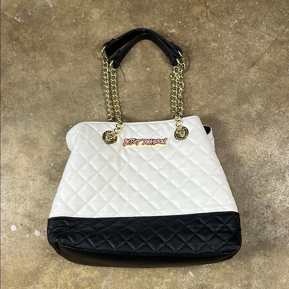 Betsey Johnson Quilted Purse with Gold hardware